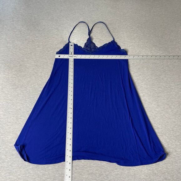 Victoria's Secret Cobalt Blue Lace Trim Modal Slip Dress - Picture 3 of 10